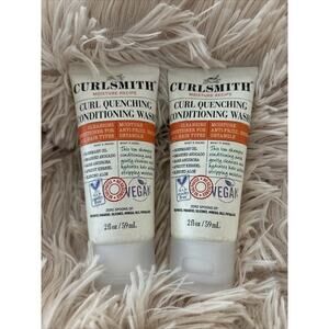 2 Pc - Curlsmith Curl Quenching Conditioning Hair Wash Travel Size 2 fl.oz Each